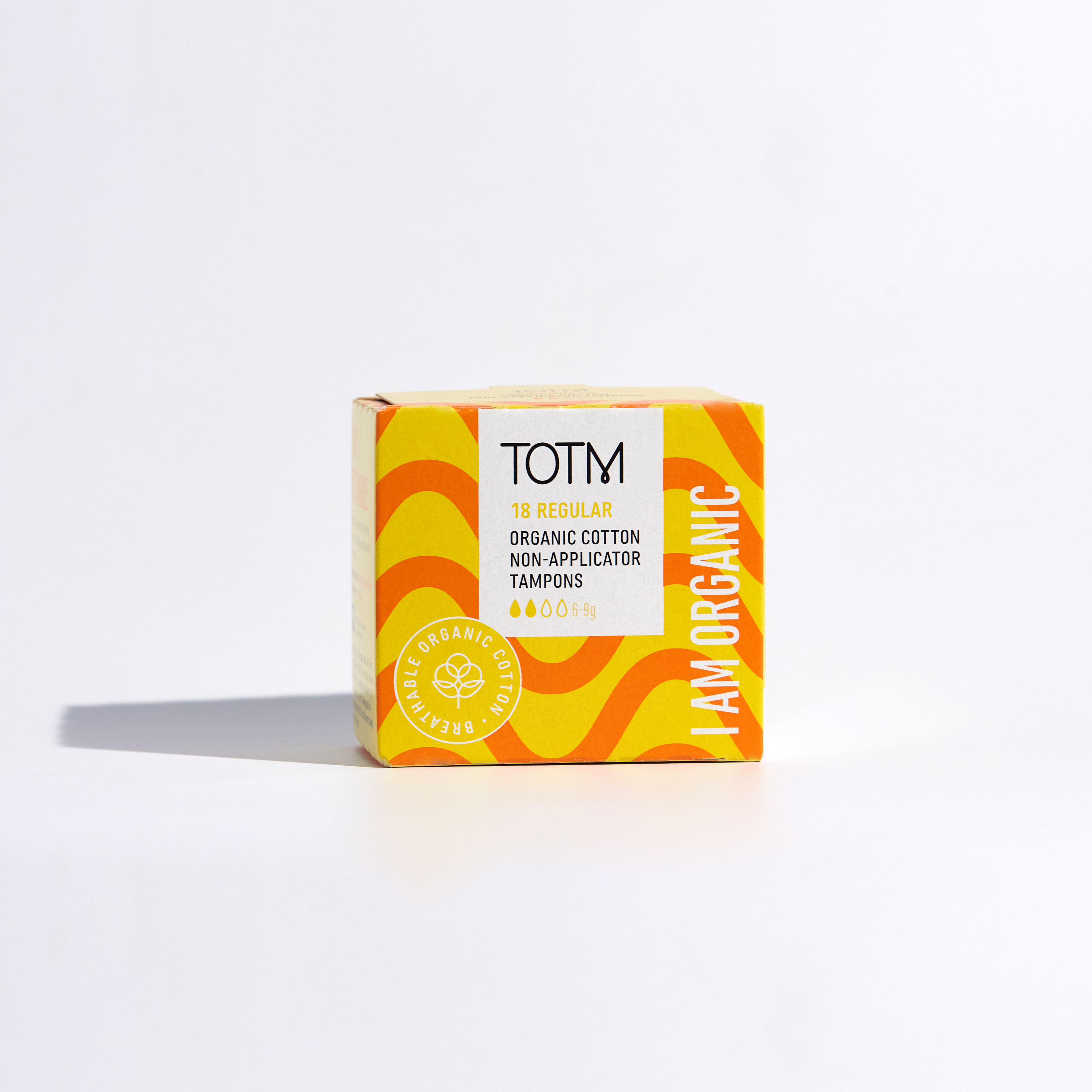 TOTM Organic Cotton Non-Applicator Tampons � Regular (x18) - 5 packs