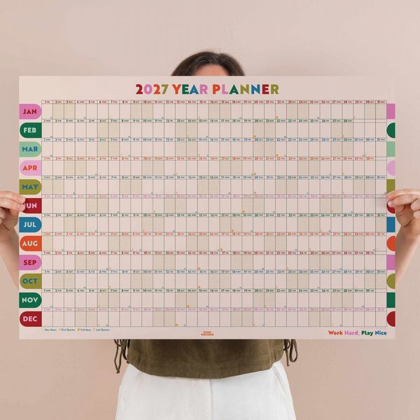 2027 Year Wall Planner | Landscape | Play Nice Arches