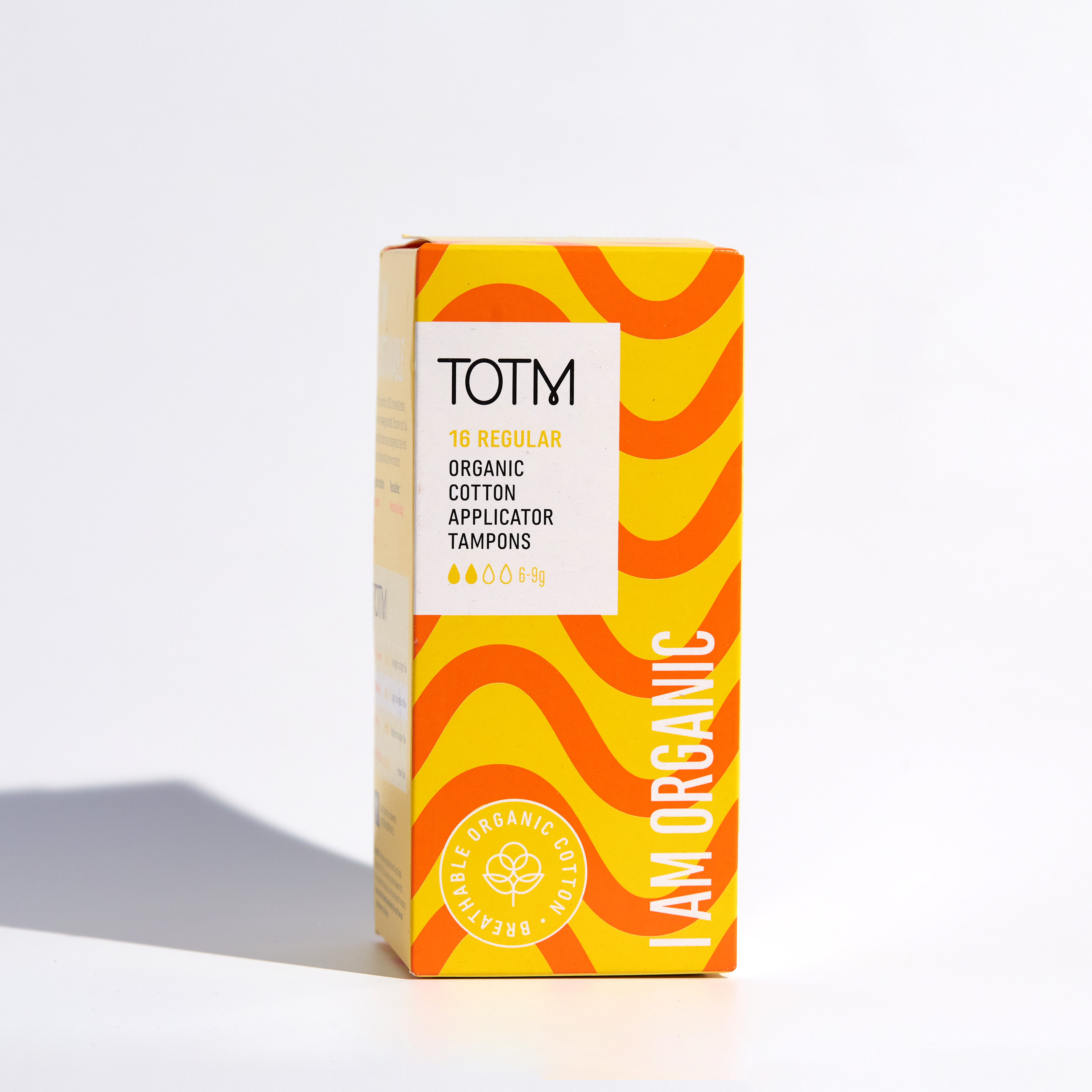 TOTM Organic Cotton Applicator Tampons � Regular (x16) - 5 packs