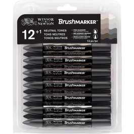 Winsor & Newton: Brush Marker: Set of 12: Greys