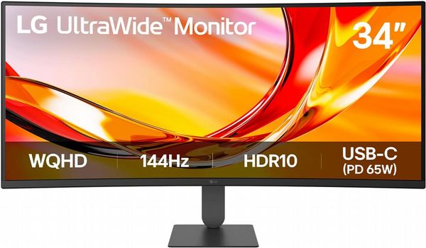 LG UltraWide 34U640B-B 34-inch Curved QHD USB-C Monitor